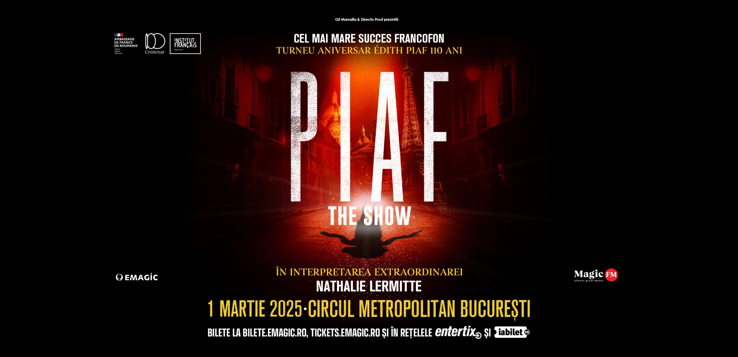 PIAF! THE SHOW cu NATHALIE LERMITTE | Turneu aniversar Édith Piaf 110 ani